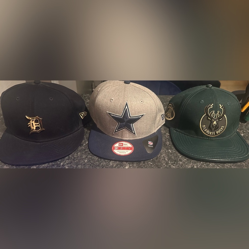 New Era Cap Collection - Black, Gray, Dark Green